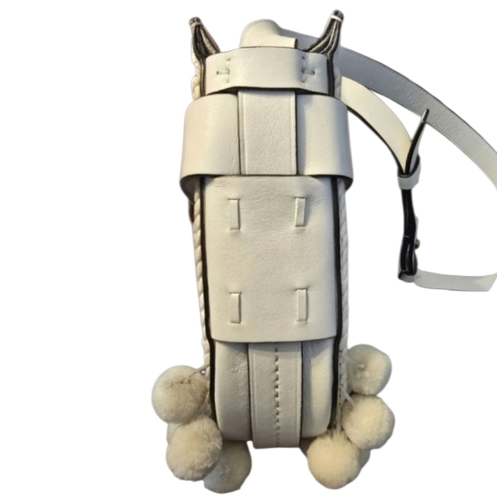 Tory Burch White Gemini Link Embellished Pom-Pom Crossbody Bag - Picture 7 of 16